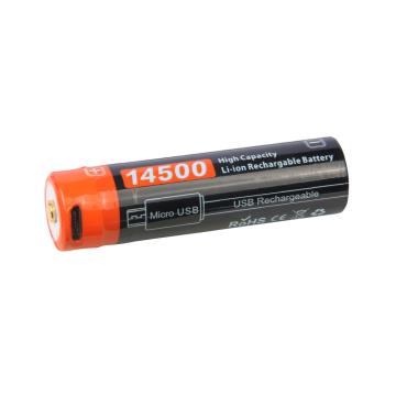 耐朗 USB直充14500锂电池，NRB-L750， 750mAh，3.7V，单位：个