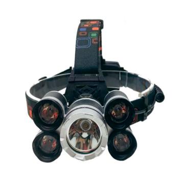 晶全照明 充电式手电筒 LED 3个头 4.5V LED头灯 5灯头 BJQ5106A，单位：个