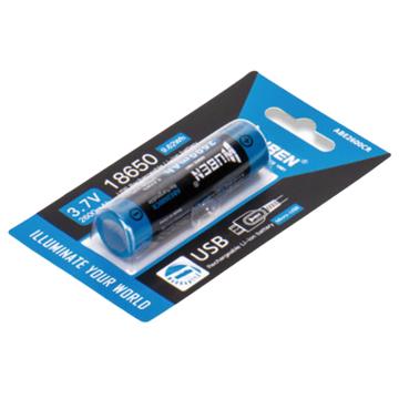务本 18650锂电池，含Micro-USB充电接口，ABE2600CR，2600mAh，单位：个