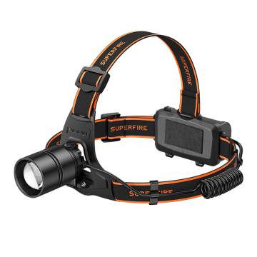 神火 LED头灯，HL70，15W，500lm，2×1400mAh，伸缩调焦，单位：个