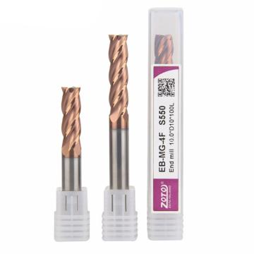 ZOTO 55°四刃普长钨钢铣刀，10.0*10D*75L*4T