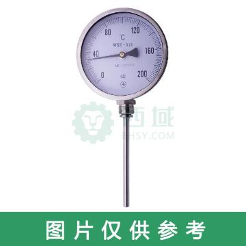 上仪 不锈钢双金属温度计，WSS-312 径向(角型) Φ60 可动内螺纹 M16*1.5 L=200mm 0-300°C 2.5级