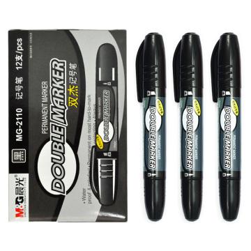 晨光 大双头记号笔，MG-2110 粗头5.0mm，细头2.0mm黑色，12支/盒 单位：盒（替代：MWW616）