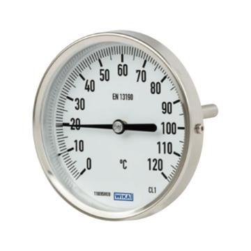 威卡/WIKA 52系列双金属温度计A52.100轴向安装 ，0-100℃联接螺母L1= 89