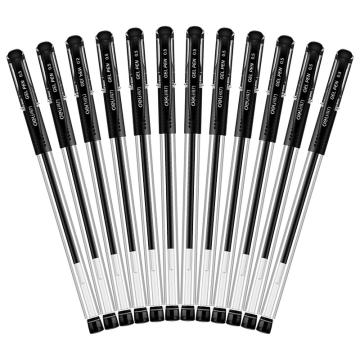 得力 中性笔，6600 黑色，12支/盒 单位：盒 (替代：RAM645）