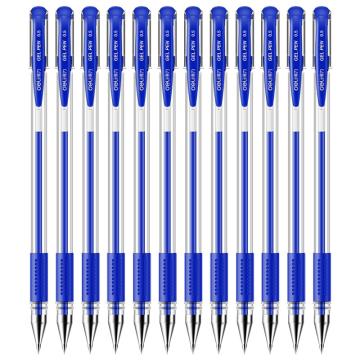 得力 中性笔，6600ES 蓝色，12支/盒 单位：盒 (替代：RAM647）