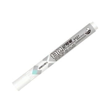 得力 白色记号笔，白，S557，10支/盒