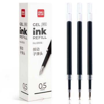 得力 中性笔芯，6906 黑色，20支/盒 单位：盒 (替代：RAM681）