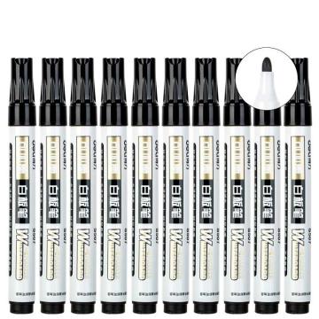 得力 可加墨白板笔， 2.0mm 黑色 S507 10支/盒 单位：支