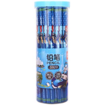 得力（deli）学生HB书写绘画铅笔，50支/桶 颜色随机 S928 单位：桶