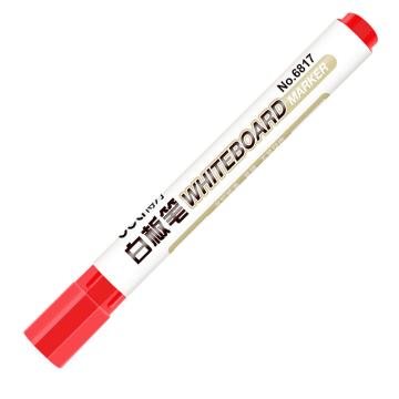 得力 白板笔，6817红（10支/盒）单支
