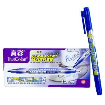 真彩 小双头油性笔， （蓝色）0615B，12支/盒 单位：盒（替代：EDG485）