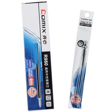 齐心 中性笔笔芯， 通用，黑，20PCS/盒R980 单位：盒