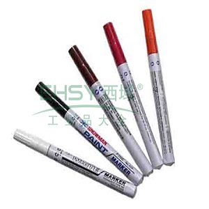雪人 中粗记号笔，工业环保油漆笔线幅1-2mm 棕色 单支