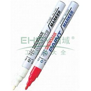 雪人 特粗记号笔，工业环保油漆笔线幅1.5-3mm 红色 单支
