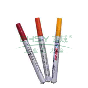 雪人 中粗记号笔，工业环保油漆笔线幅1-2mm 橙色 单支