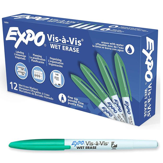 三福 胶片记号笔（水性），0.7mm 绿色 单支