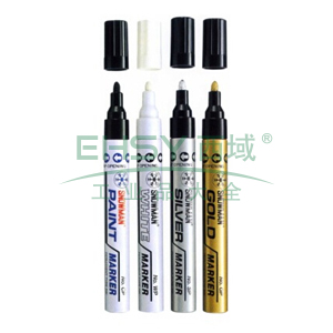 雪人 特粗记号笔，工业环保油漆笔线幅1.5-3mm 银色 单支