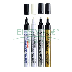雪人 特粗记号笔，工业环保油漆笔线幅1.5-3mm 金色 单支