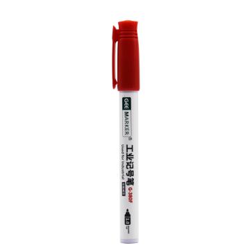 GEEMARKER 工业耐酸碱记号笔，防水耐油耐高温记号笔1.0mm G-380F红色 单位：支