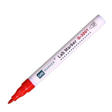 GEEMARKER 耐酒精实验室记号笔-单头，耐高温低温油性防水试管冻存管标记笔 G-3201红色 单位：支