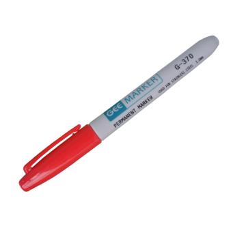 GEEMARKER 低氯无硫不锈钢记号笔-细头，不锈钢表面核电工业记号笔1.0mm G-370红色 单位：支