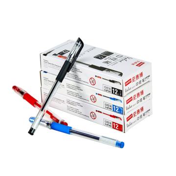 史泰博 直杆中性笔， 0.5MM 红色 V-GP1002，12支/盒 单位：盒（替代：RVX172）