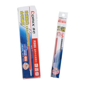 齐心 通用中性替芯，R980 红，20支/盒 单位：盒（替代：RSV927）