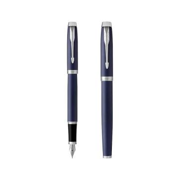 派克（PARKER） 新款IM蓝色白夹墨水笔