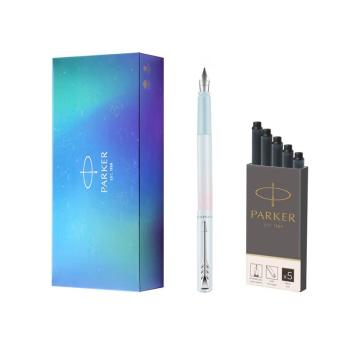 派克（PARKER） 威雅XL欧若拉冰川蓝墨水笔礼盒