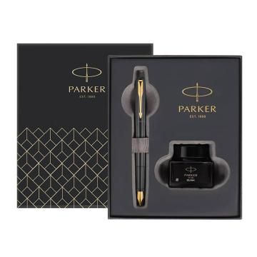 派克（PARKER） 威雅XL经典黑金夹墨水笔+小墨水礼盒套装