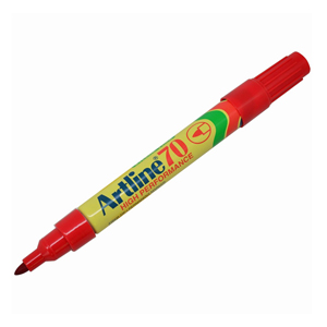 旗牌Artline 圆头记号笔，EK-70 红色 单支
