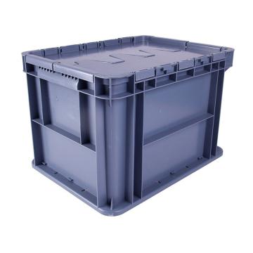 Raxwell 翻盖可堆周转箱，TK-C，尺寸(mm)：400×300×280，容量24.0L，灰色