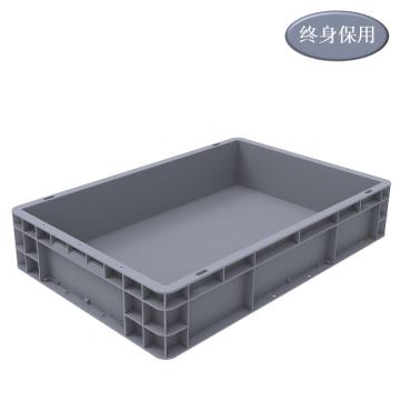 Raxwell EU系列灰色周转箱EU4611，尺寸(mm)：600*400*120