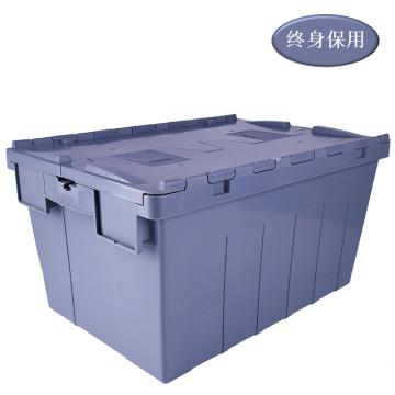 Raxwell 灰色斜插箱，可插式周转箱，外尺寸(mm)，600×400×365，TK64365