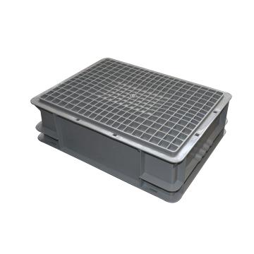 STORAGEMAID （全新料）周转箱，可堆叠周转箱，（加强底） 600×400×340mm（灰）