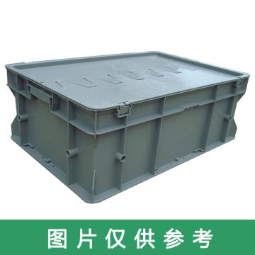 力王 F型第二代周转箱，PK-F2（无盖），外尺寸:600×400×220mm，灰色