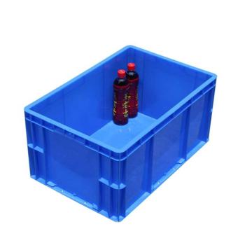 百盈塑料 塑料周转箱，EU4628带盖，外尺寸：600*400*290mm，BY106，蓝色