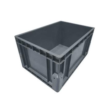 STORAGEMAID 圆角EU周转箱，平底，外尺寸：600×400×340mm，内尺寸：565×365×335mm，VD803-G，灰色