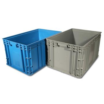 力王 G型第二代周转箱，PK-G2(无盖)，外尺寸:600×400×320mm，蓝色