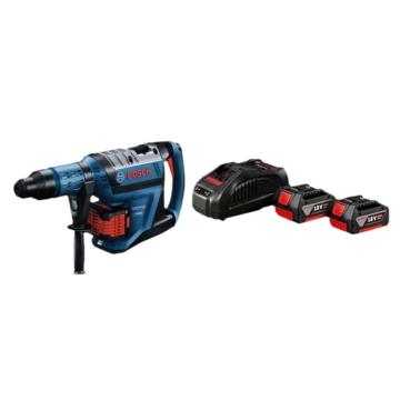 博世BOSCH 18V锂电充电式五坑锤钻，18V 4.0Ah两电一充套装，GBH 18V-45 C，0611913080+1600A01B71