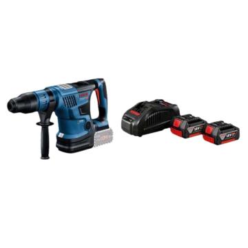 博世BOSCH 18V锂电充电式五坑锤钻，18V 4.0Ah两电一充套装，GBH18V-36C，0611915082+1600A01B71