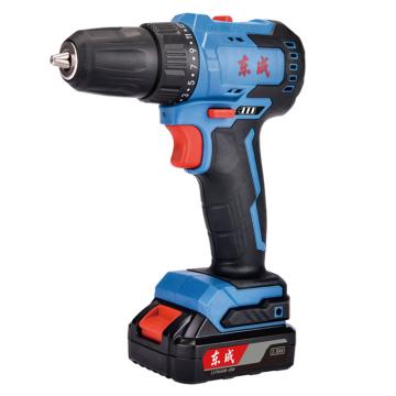东成 充电式无刷起子电钻，夹持能力10mm，40Nm，16V 2.0Ah电池 两电一充，DCJZ24-10E型