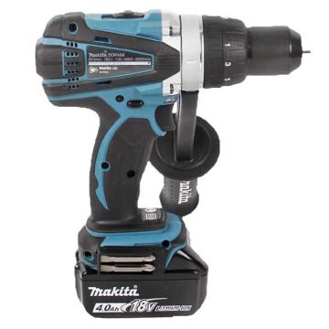 牧田makita充电式冲击起子电钻 ，夹持13mm，0-6000/0-30000ipm 91/58Nm，18V 4.0Ah电池，DHP458RME