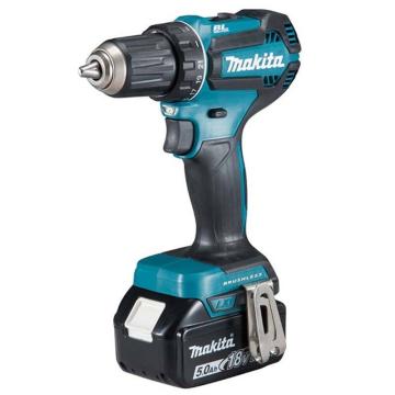 牧田makita 充电式无刷起子电钻，夹持13mm，硬扭/软扭50/27Nm，18V 5.0Ah电池两电一充，DDF485STJ