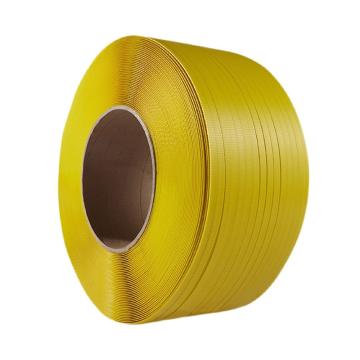 Raxwell 机用PP黄色打包带，宽度*厚度：13mm*0.9mm，10kg/卷，有卷芯