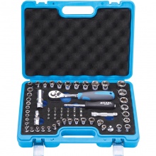 CARL卡尔工具 65件6.3x10mm系列公英制套筒组套
