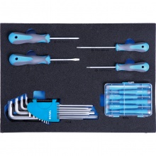 CARL卡尔工具 22件套英制紧固工具托