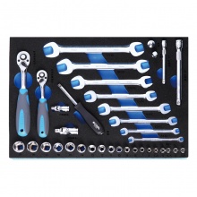 CARL卡尔工具 36件套6.3x10mm系列公制工具托