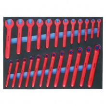 CARL卡尔工具 23件套VDE绝缘扳手工具托